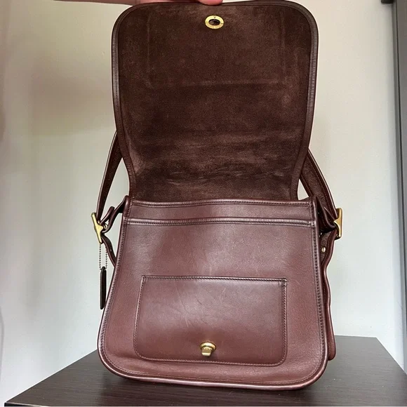 Vintage coach stewardess bag 9525 mahogany made in Costa Rica - Picture 7 of 12